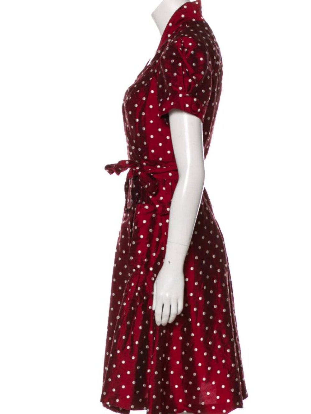 "The Betty" Diane von Furstenberg Silk Tafetta Wrap Dress Sz 8 - Picture 2 of 7